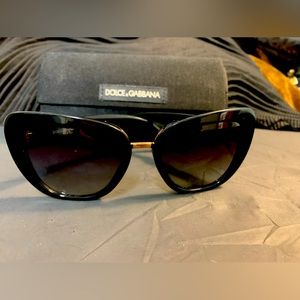 DOLCE & GABBANA Sunglasses - Women | Frame Color: Black, Lens Color: Dark Grey